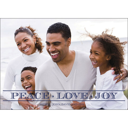 Peace Love Joy Flat Photo Cards
